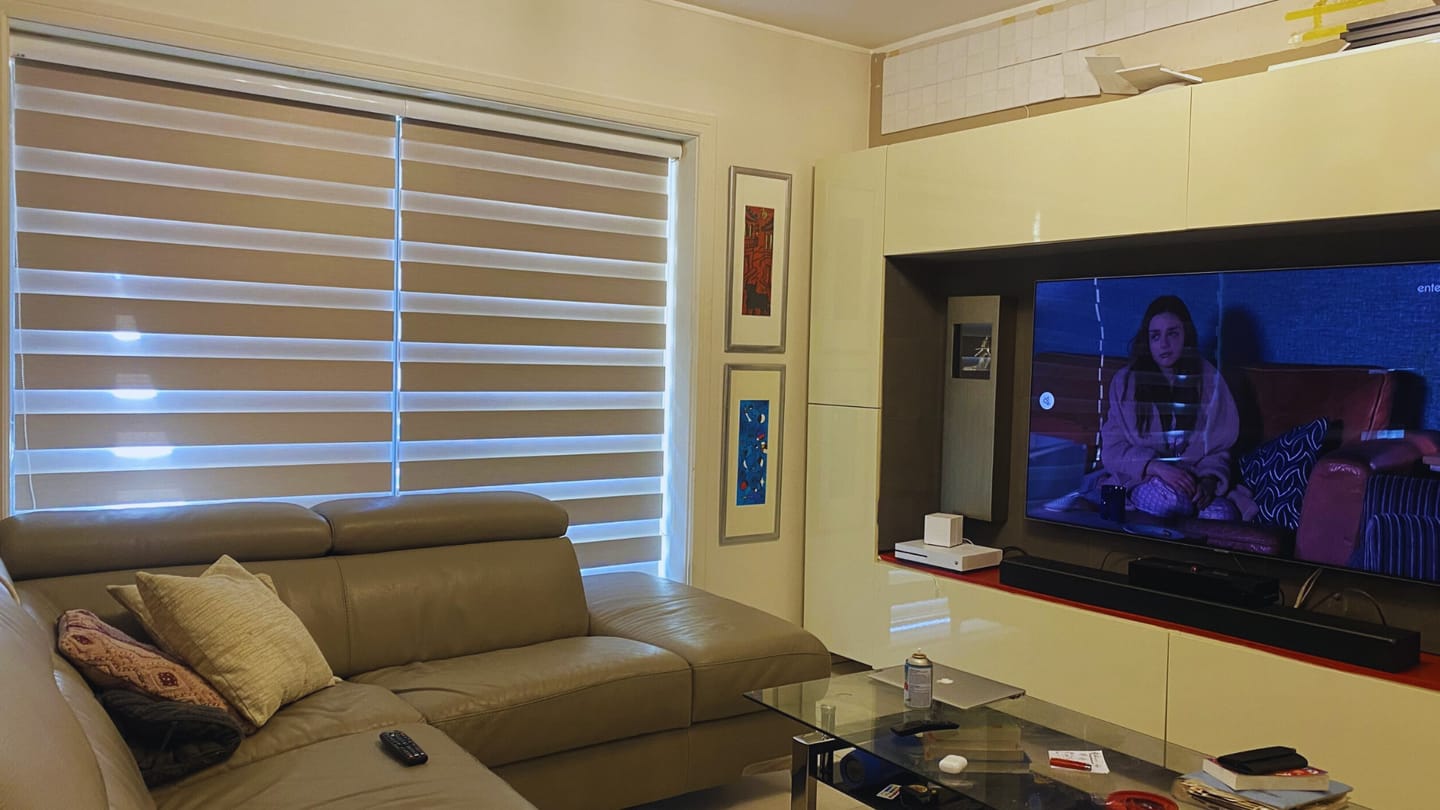 Customer photo review of Fields of Rye Blackout Day & Night Blinds