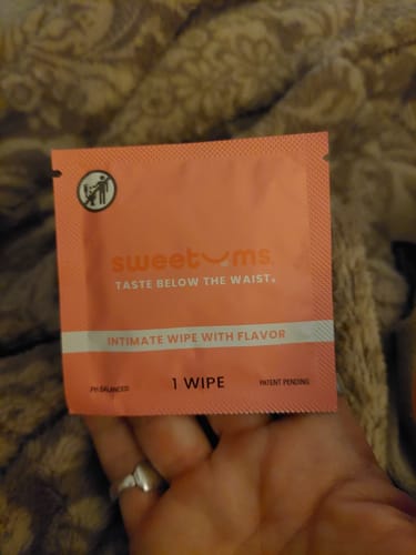 Customer photo review of Cherry Flavored Wipes