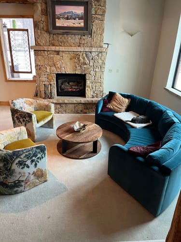 Customer photo review of Round Open Concept Coffee Table