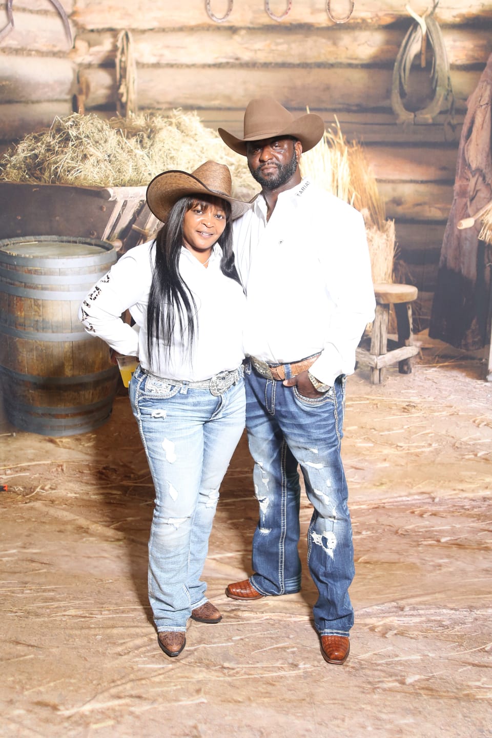 Customer photo review of Rustic Barn Country Western Photo Backdrop
