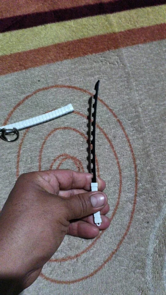 Customer photo review of Inosuke Sword Keychain