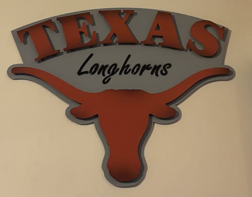Customer photo review of Texas Longhorns HEX HEAD EXCLUSIVE Design  3D Metal Art