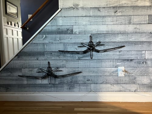 Customer photo review of F4U Corsair Front Metal Aircraft Wall Art - NCP0071