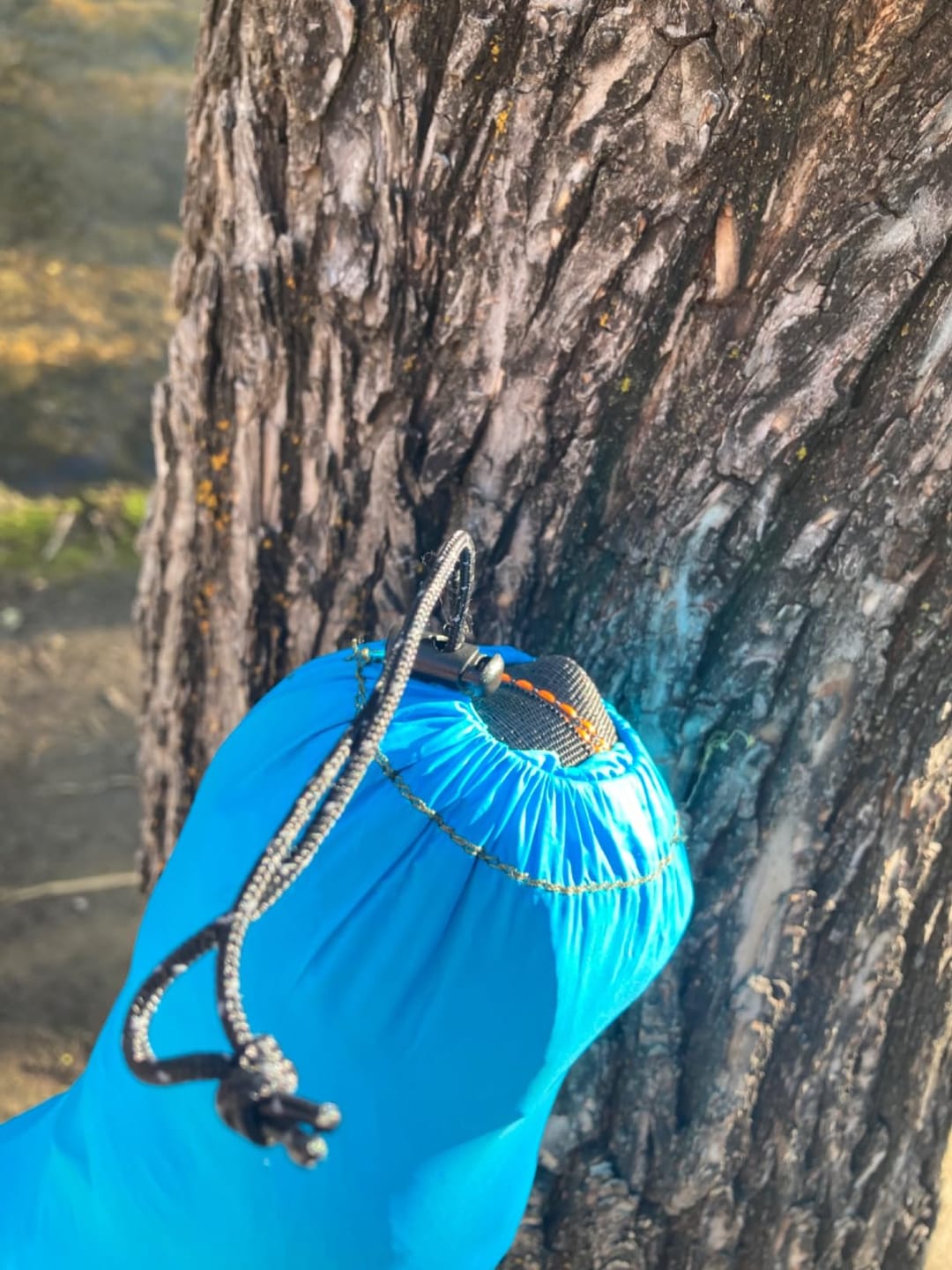 Customer photo review of 20D Parachute Fabric Pocket Light Camping Hammocks Portable Double Ultralight Tree Hammock for Outside