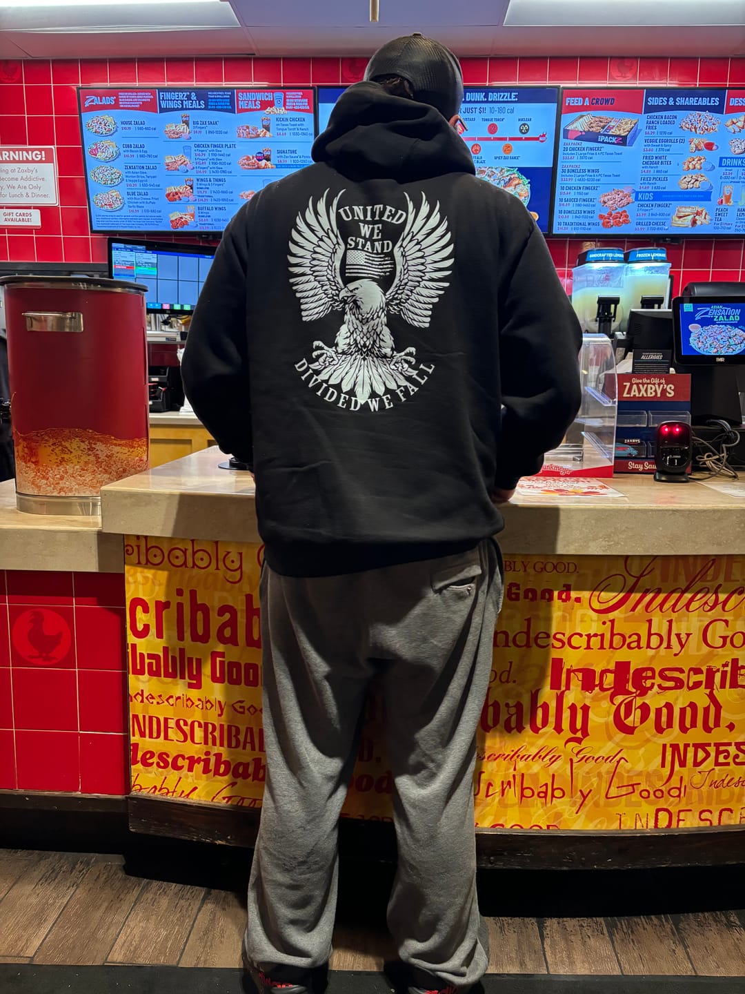 Customer photo review of United We Stand Hoodie