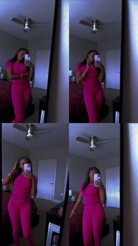 Customer photo review of Rib Lounge Leggings - Navy