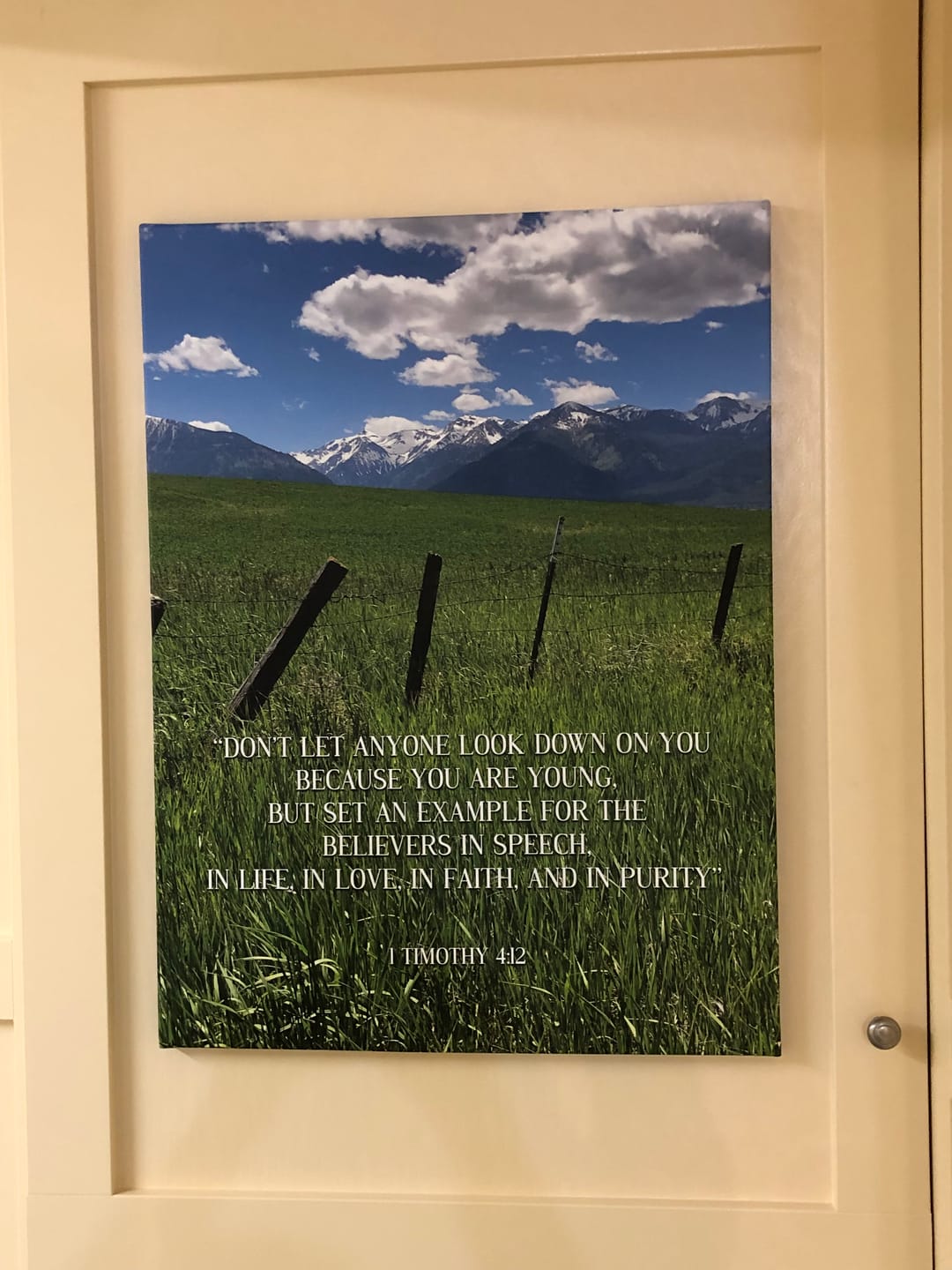 Customer photo review of Custom Christian Canvas Art