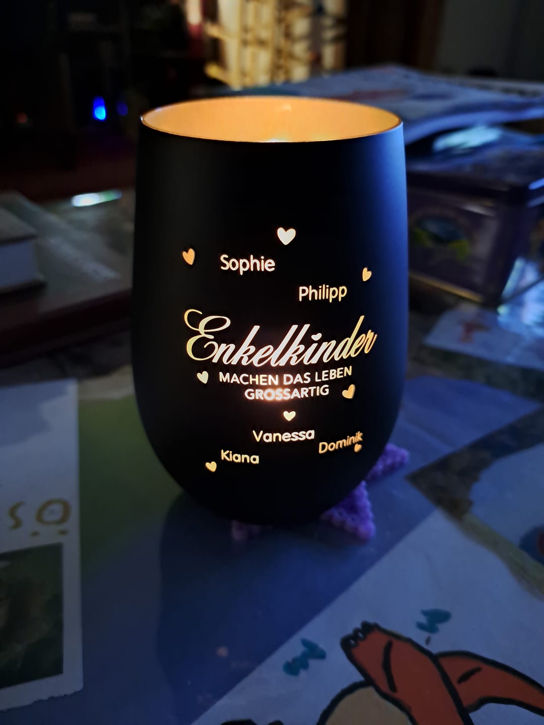 Customer photo review of Meine Enkelkinder - Großeltern-Windlicht