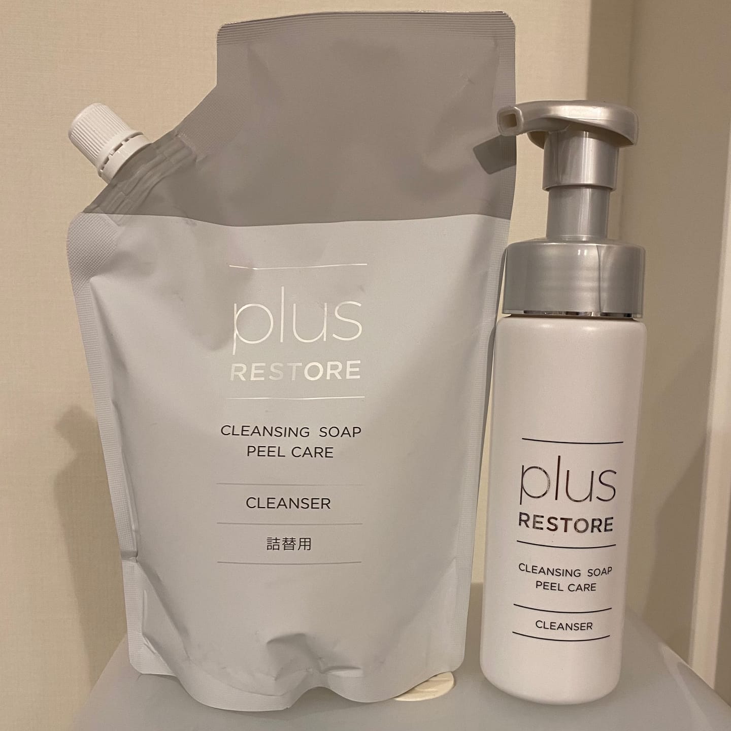 Customer photo review of クレンジングソープ泡ピールケア 詰替用（大容量タイプ）