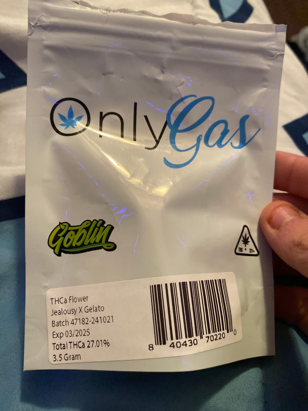 Customer photo review of Snowing Candy IceFlash -THCa Flower