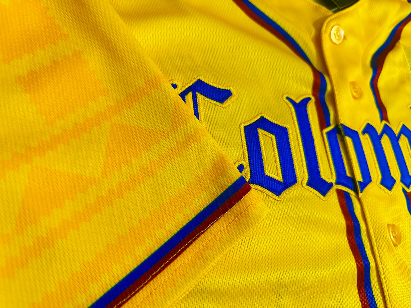 Customer photo review of Colombia Custom Baseball Jersey