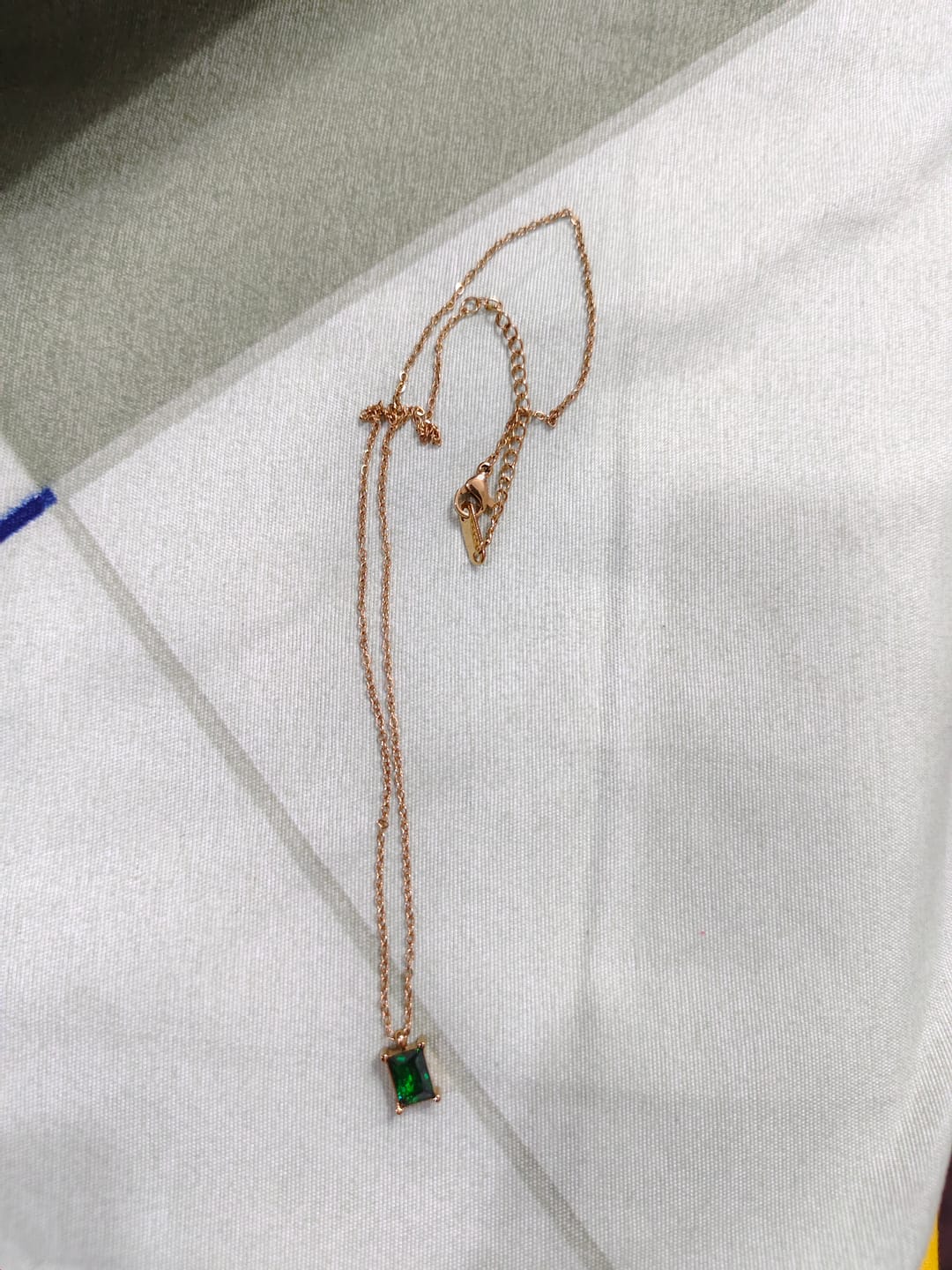 Customer photo review of Emerald Aventurine Necklace