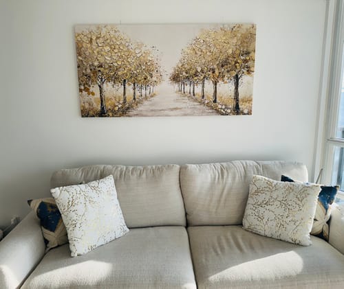 Customer photo review of 'Pathway of Gold' Framed Canvas