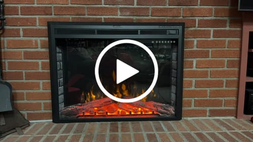 Customer video review of Electric Fireplace Insert 37'' 750W/1500W