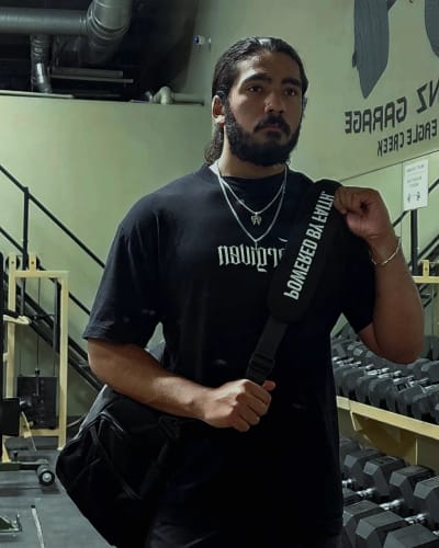 Customer photo review of Powered By Faith Duffle Bag