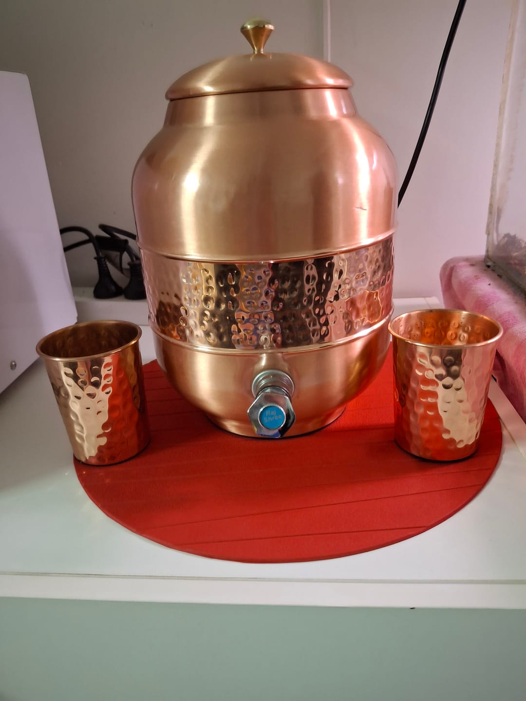 Customer photo review of Sequence Copper Water Container / Dispenser