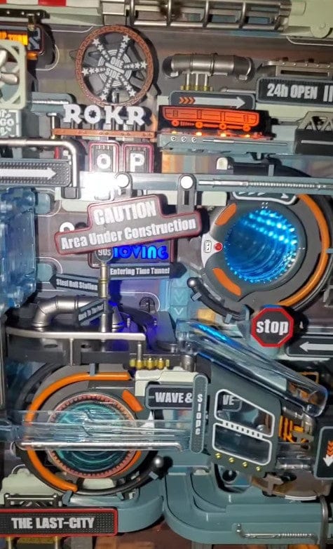 Customer photo review of Neon Circuit City Marble Run DIY Kit
