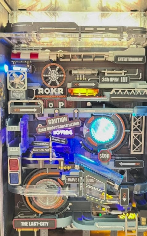 Customer photo review of Neon Circuit City Marble Run DIY Kit