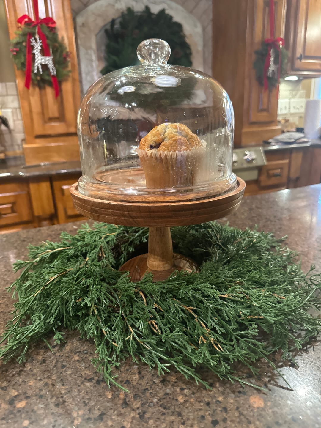 Customer photo review of Draping Juniper Candle Ring | Large