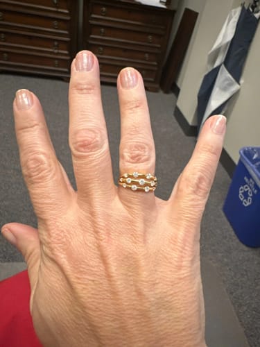 Customer photo review of Multi-Layer Moissanite Ring