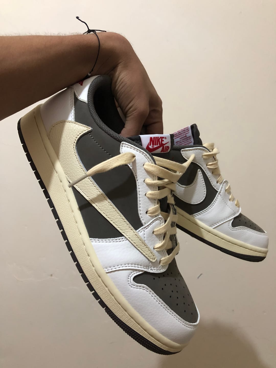 Customer photo review of Travis Scott x Air Jordan 1 Retro Low OG 'Reverse Mocha' G5