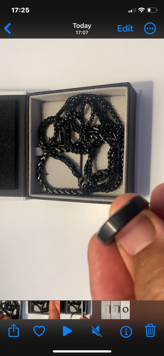 Customer photo review of Beveled Edge Band | 6.5MM