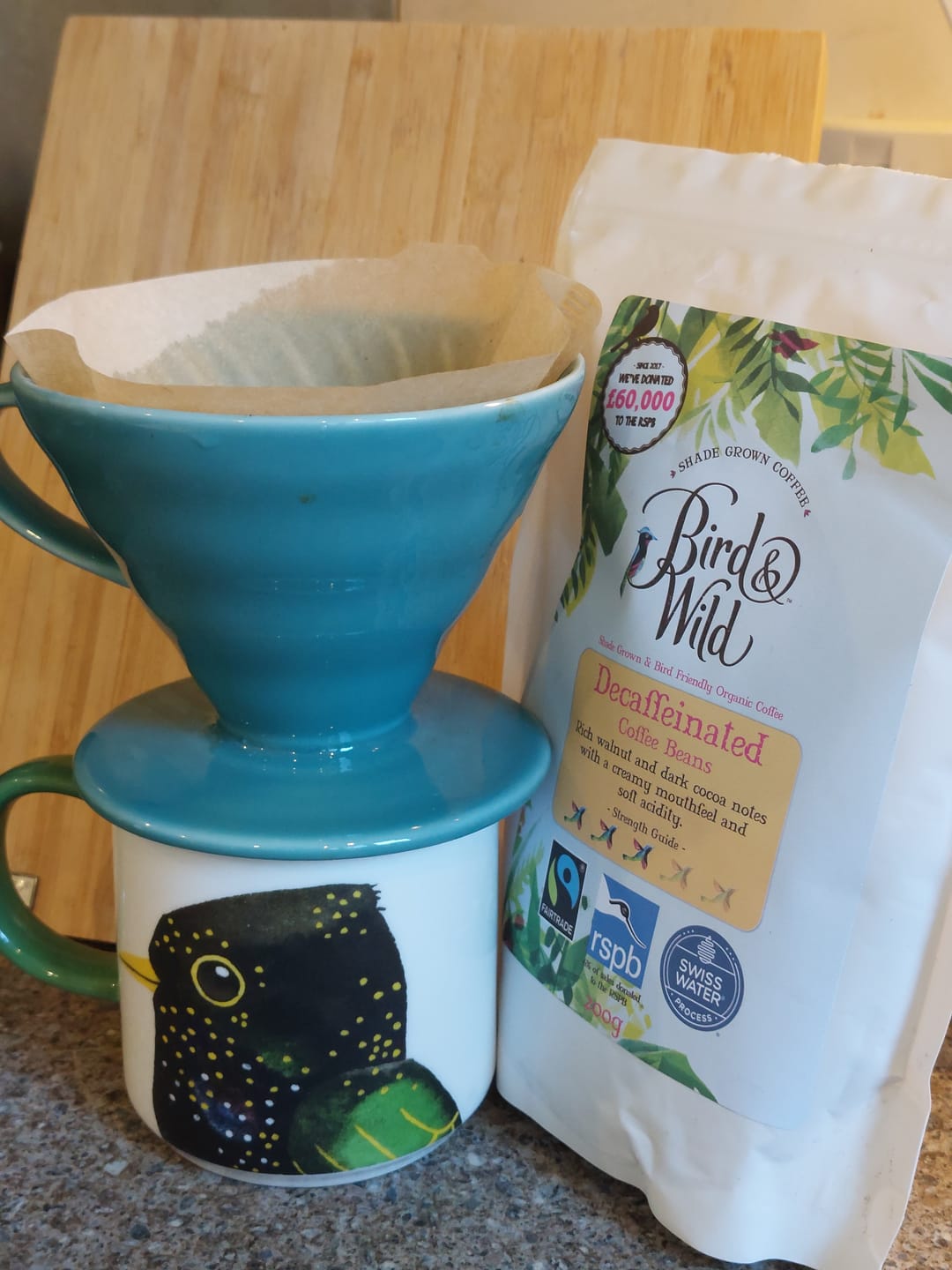 Customer photo review of Swiss Water Decaf Organic Coffee, Beans & Ground - 1kg, 200g