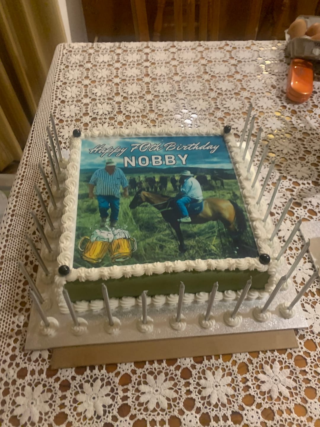 Customer photo review of 25cm x 25cm Square Custom Edible Icing Image