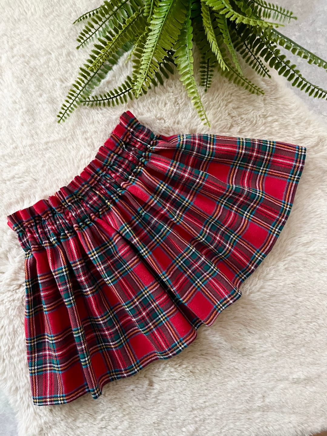 Customer photo review of Red Tartan Brushed Cotton Fabric