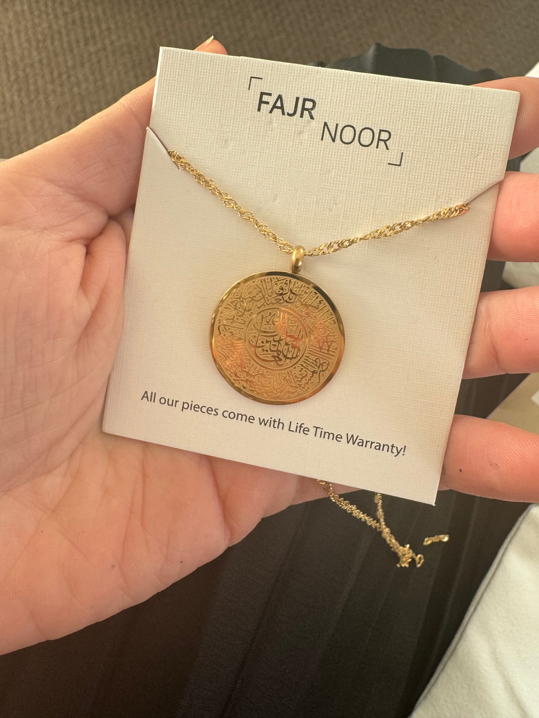 Customer photo review of Al-Fatiha Necklace