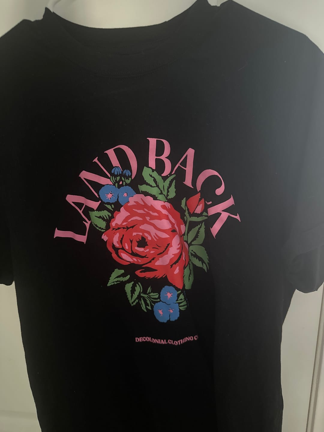 Customer photo review of Rose Land Back T-Shirt