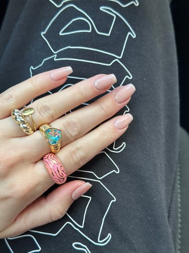 Customer photo review of Shirley Pink Animal Print Ring
