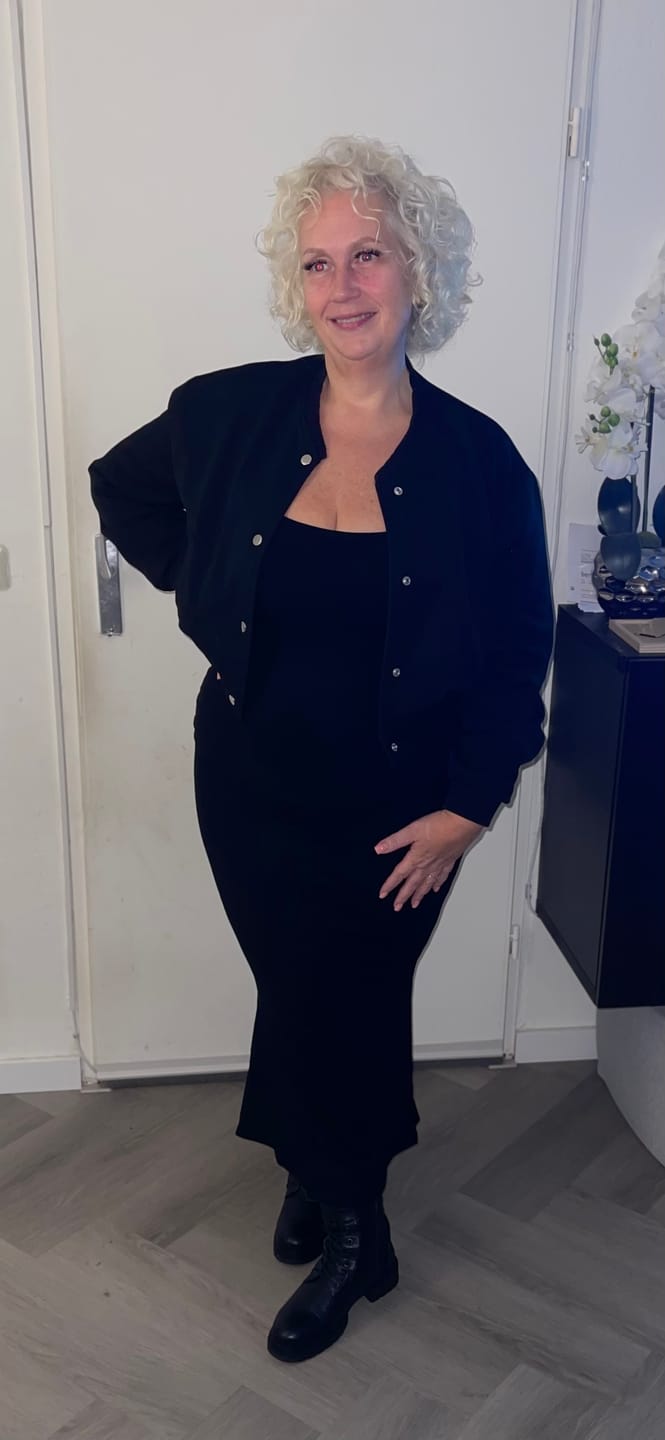 Customer photo review of Long Sleeve Maxi Shapewear Dress