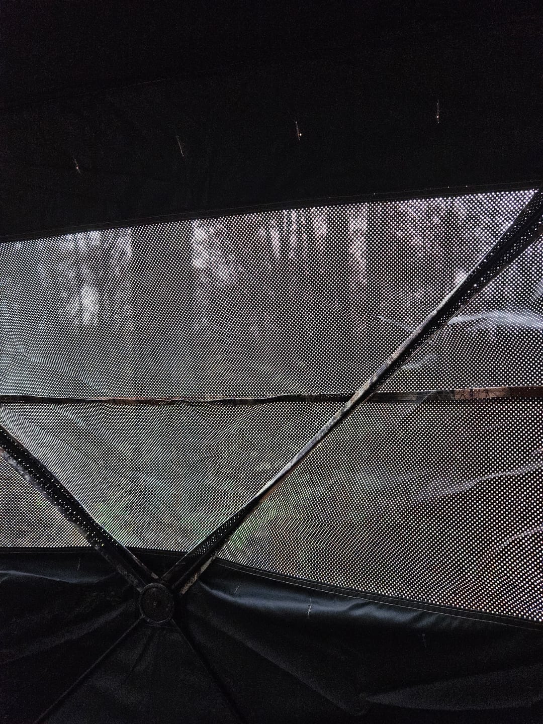 Customer photo review of VisST See-Through Pop-Up Ground Blinds with Silent Magnetic Door