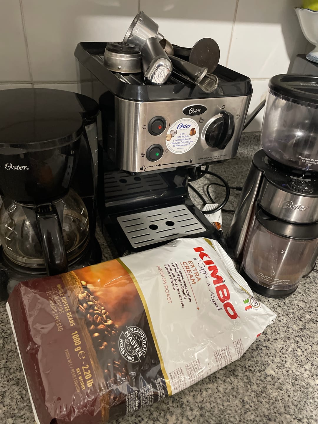 Customer photo review of Kimbo Espresso Extra Cream 1kg Grano Entero