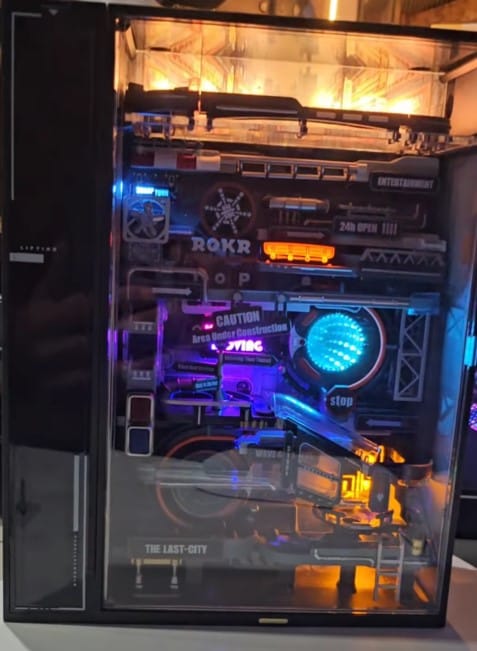 Customer photo review of Neon Circuit City Marble Run DIY Kit