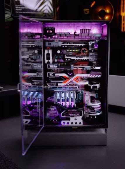 Customer photo review of Neon Circuit City Marble Run DIY Kit