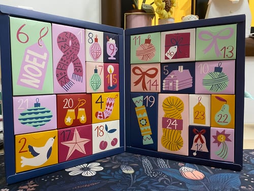 Customer photo review of The Curate Crochet Box Advent 2024