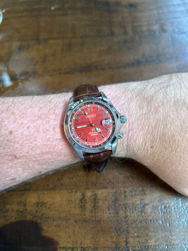 Customer photo review of Seiko Prospex Alpinist 'Red Desert' Limited Edition Watch SPB489J