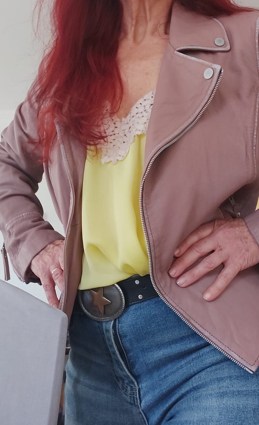 Customer photo review of Chaqueta Aura Pink