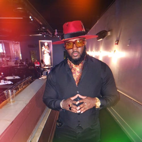 Customer photo review of Barry Wang Red Yellow Jacquard Ascot Men Tie Handkerchief Cufflink Set