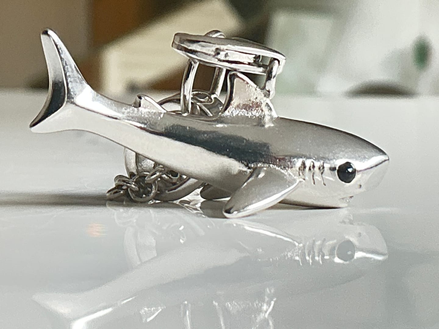 Customer photo review of Shark Unisex Necklace - 925 Scuba Sterling Silver