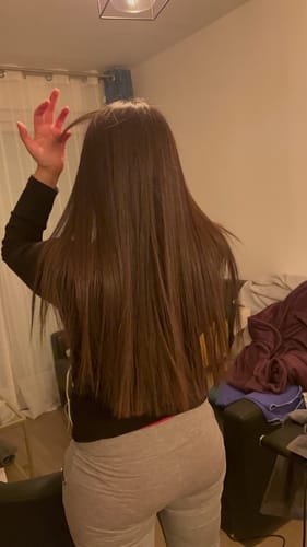 Customer photo review of Lissage Brésilien au Café Vert + Shampoing Clarifiant