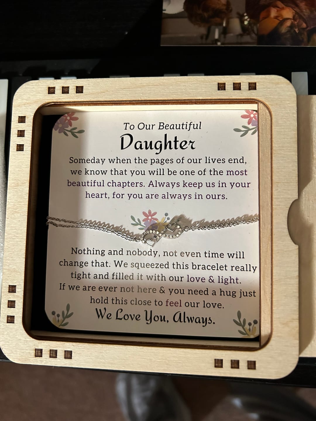 Customer photo review of (Almost Sold Out) Always Keep Me In Your Heart - Bracelet For Daughter