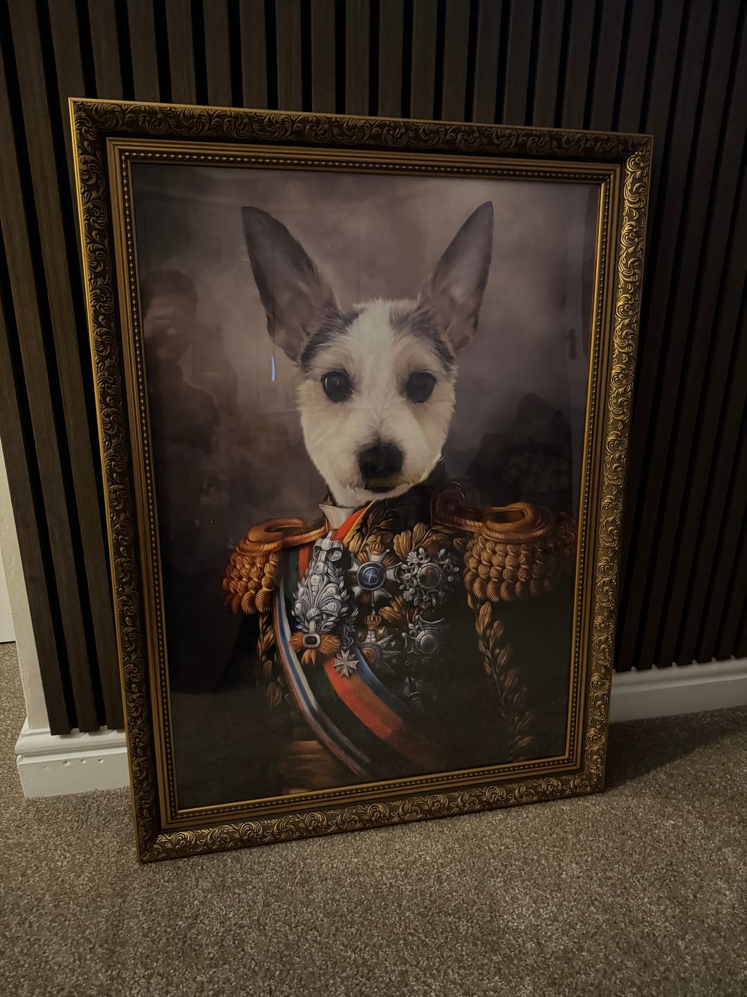 Customer photo review of The First Lieutenant: Custom Pet Portrait