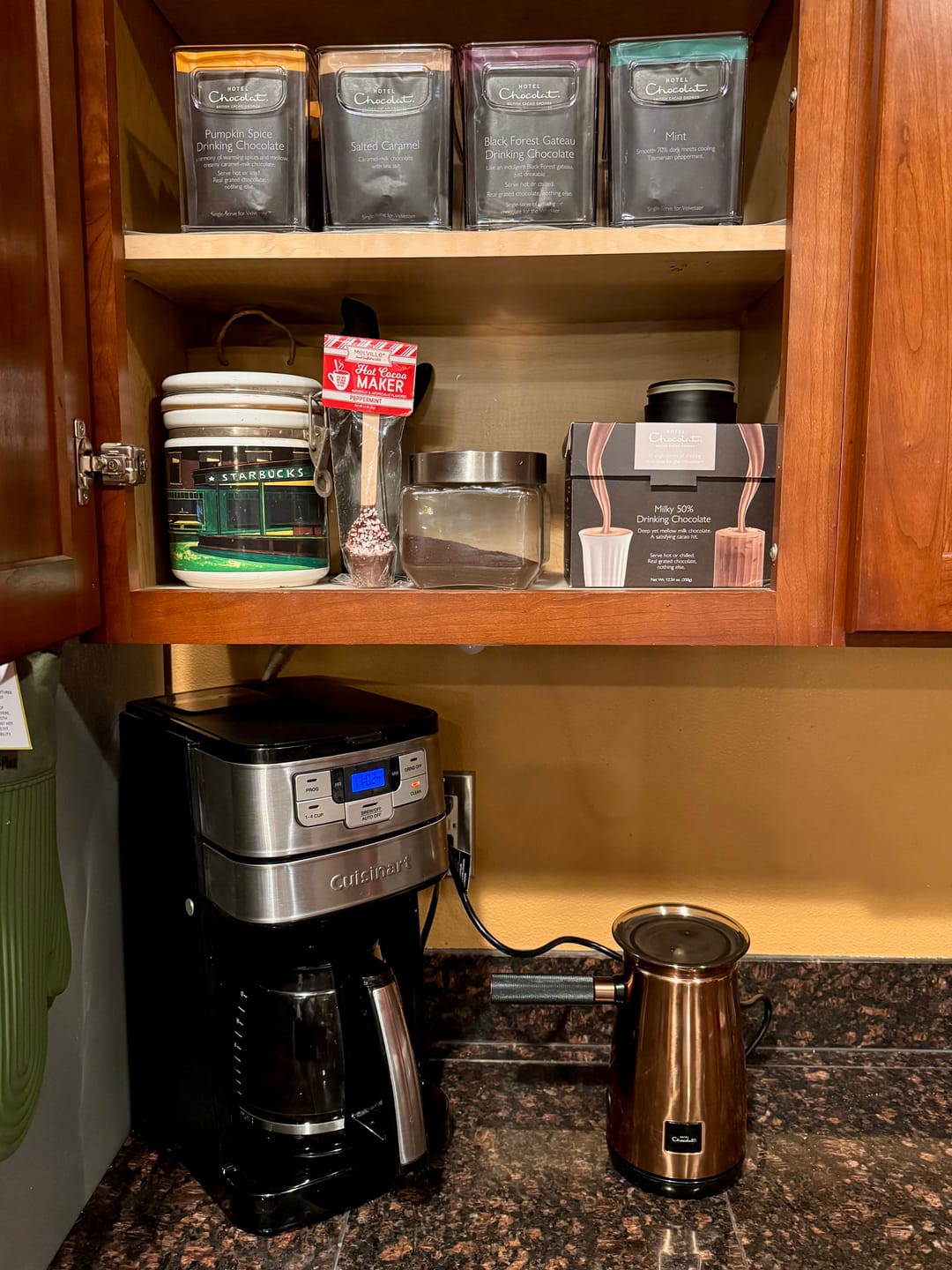 Customer photo review of Peppermint Dark Hot Chocolate Flakes