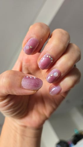 Customer photo review of Sugar Plums | Super Jellies DIY Hard Semi Cured Gel Nail Wraps