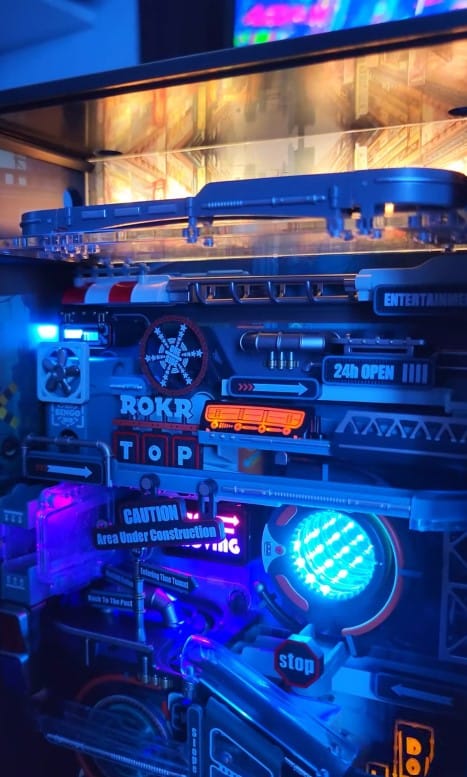 Customer photo review of Neon Circuit City Marble Run DIY Kit
