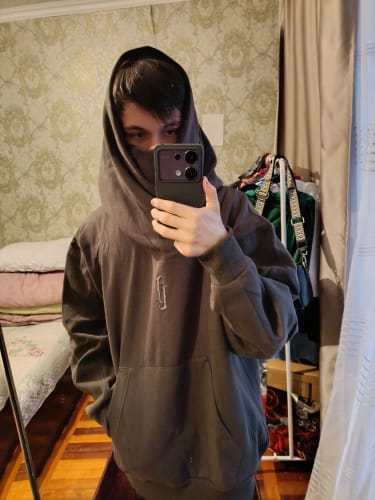 Customer photo review of High collar hoodie techwear