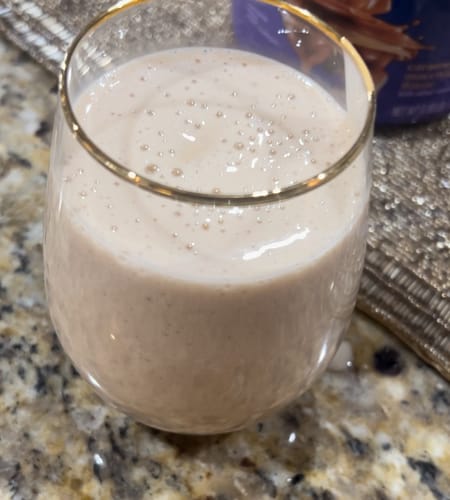 Customer photo review of Caramel Macchiato Collagen Peptides Shake powder